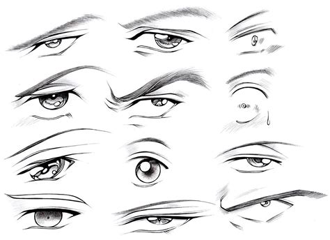 anime eyes male|anime male eye drawing reference.